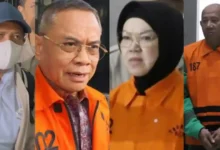 Empat dari 11 kepala daerah yang terjaring OTT KPK sepanjang 2026. Dari kiri ke kanan secara berurutan: Bupati Lombok Barat Lalu Ahmad Zaini, Bupati Pati Sudewo, Bupati Sukoharjo Etik Suryani, dan Bupati Langkat Syah Afandin.